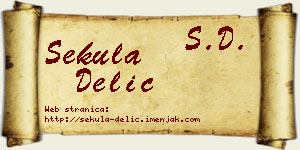 Sekula Delić vizit kartica